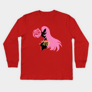 Utena Rose Cameo Kids Long Sleeve T-Shirt